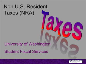 Non-US Residents - University of Washington