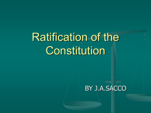Ratification/Principles of the Constitution