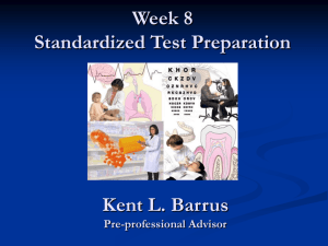 Week 8 - Standardized Test Preparation