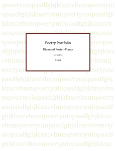 Poetry Portfolio - Diamond Foster