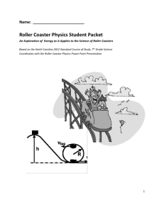 Roller Coaster Physics Student Packet
