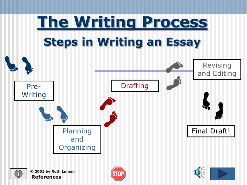 the step of writing an essay