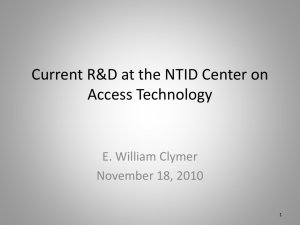 AHG 2010: Current R&D at the NTID Center on Access Technology