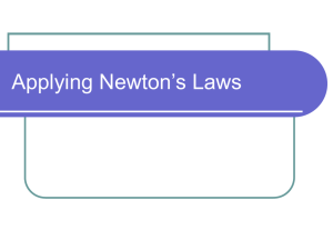 Chapter 5: Applying Newton's Laws