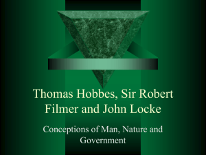 Thomas Hobbes, Sir Robert Filmer and John Locke