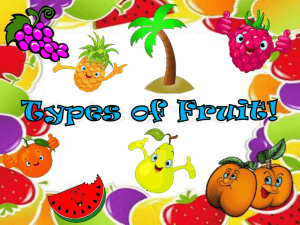 Types of Fruit!
