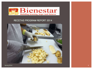 Recetas Outcome Report 2014