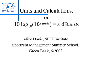 Units and Calculations