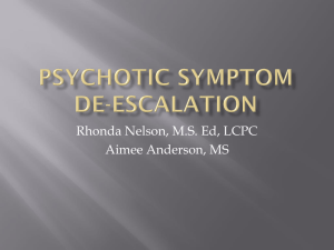 Psychotic Symptom De-Escalation - Illinois Critical Access Hospital