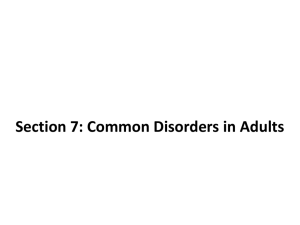 Section 7: Common Disorders in Adults Seasonal Affective Disorder