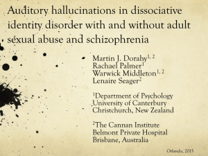 Auditory hallucinations in dissociative identity disorder with and