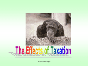 Effects of Taxation
