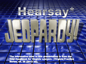 Mar. 2012 Program (Hearsay Jeopardy