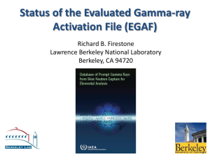 Status of EGAF evaluation - IAEA Nuclear Data Services