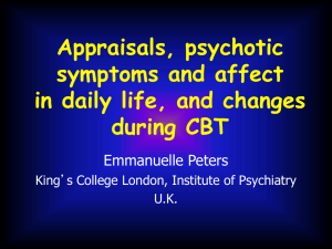 Appraisals, psychotic symptoms and affect in