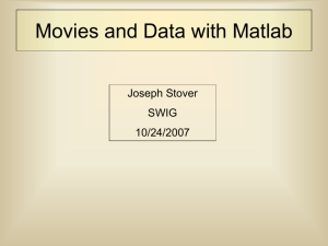 Movies and Data with Matlab