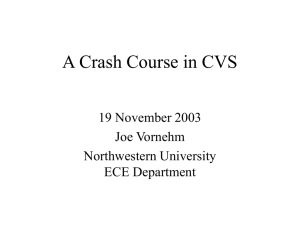 A Crash Course in CVS