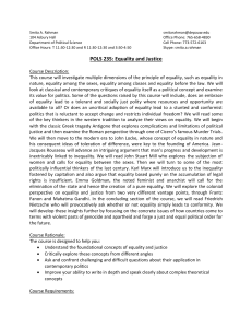 Pols 235 Equality and Justice (Rahman)