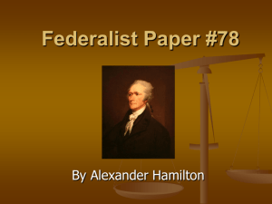 Federalist #78 PPT
