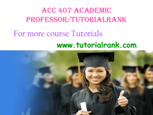 ASHFORD ACC 407 Week 2 Assignment Consolidation Problems