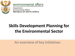 Skills Development Planning for the Environmental