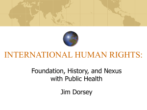 Foundations and History of International Human Rights