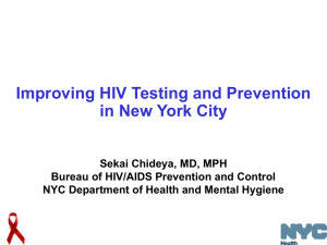HIV Testing-Chideya