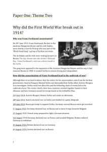WW1 2 - War breaks out