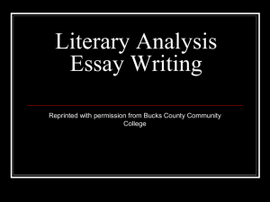 Literary Analysis PP