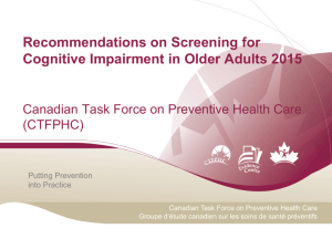 PPT - Canadian Task Force on Preventive Health Care