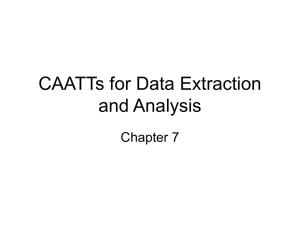 CAATTs for Data Extraction and Analysis