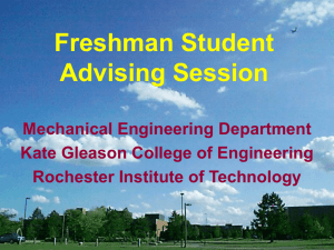Student Advising Session - Rochester Institute of Technology