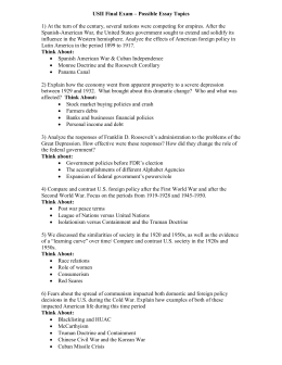 English Sample Essay Usii Final Exam Possible Essay Topics At The Turn Of The Century The Yellow Wallpaper Essays also Essays About English The Cold War The Truman Doctrine Best English Essays