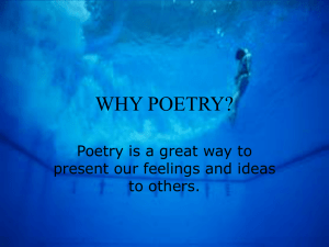 WHY POETRY?