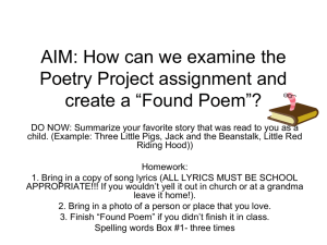 “Found Poem”?