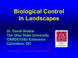 Biological Control in Landscapes - OSU