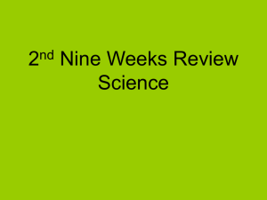 2nd Nine Weeks Review Science