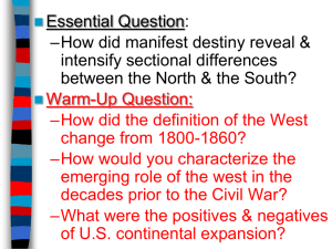 Sectional Crisis PowerPoint