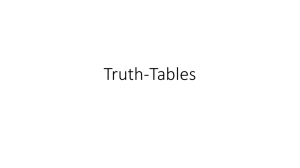 Truth-Tables (Powerpoint)