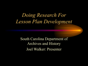Doing Research For Lesson Plan Development