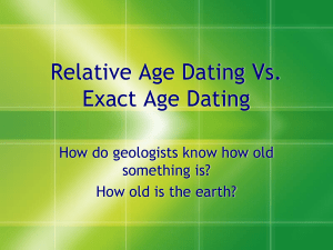 Relative Age Dating Vs. Exact Age Dating