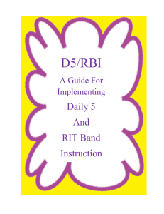 Pg4 Do you have your students organized into RIT Bands? Pg5 Are