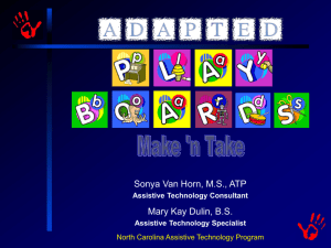Adapted Playboards - North Carolina Assistive Technology Program