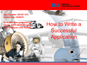 How to Write a Successful Application