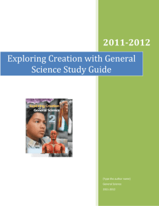 Exploring Creation with General Science Study Guide