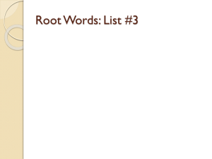 Common Root Words