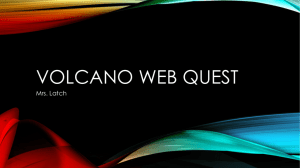 Volcano Web Quest