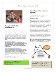 Acorn Education Newsletter February 2016