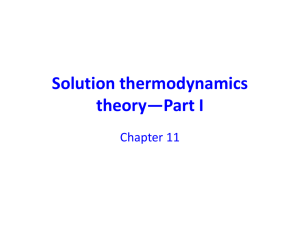 Solution thermodynamics theory