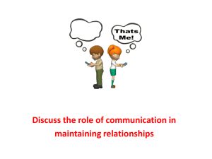Discuss the role of communication in